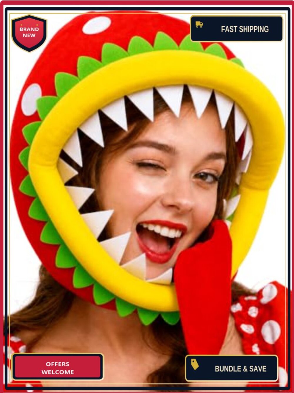 Carnivorous Plant Costume Hat Polyester Funny Flower Headwear Party